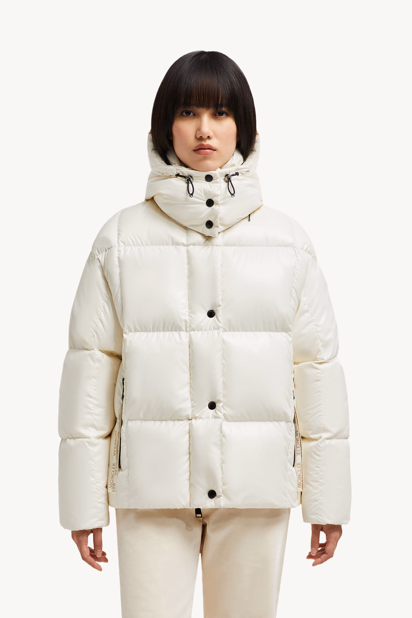 Doudoune courte à capuche Parana Femmes Blanc Moncler 3